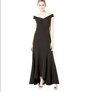 Vince Camuto off the shoulder black mermaid dress